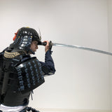 【O-075】Dark blue lacing black lacquered two-plate cuirass Jidai Festival set：濃紺糸威黒桶側二枚胴　時代祭りセット