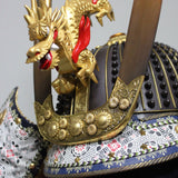【O-004-K】Gold small plate laced otamada two-piece cuirass armor (helmet only)：金小札沢潟威二枚胴（兜のみ）