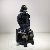 【O-063】Dark Blue Thread Laced Black Barrel Shoulder Guards Two-Piece Cuirass Armor：紺糸威黒桶側二枚胴具足