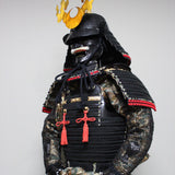 【O-016】Black Thread Laced Contemporary Small Plate Two-Piece Cuirass Armor：黒糸威当世小札二枚胴具足