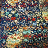 [B-031] Yoroi Hitatare with brocade (navy blue tones)：鎧直垂・金襴　(紺系)