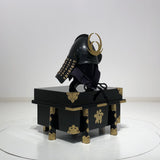【O-023-K】Woodpecker thread laced vertical joined two-piece cuirass armor (helmet only)： 啄木糸威縦矧二枚胴（兜のみ）