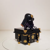 【O-050-K】Navy Blue Thread Laced Black Matte Finish Riveted Two-piece Dou Armor (Atamagata) (Helmet Only)：紺糸威黒艶消鋲綴二枚胴具足（頭形）（兜のみ）