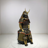【O-020】Navy Blue Thread Laced Sewn-Extended Two-Piece Cuirass Armor：紺糸縫延二枚胴具足