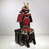 【O-014】Red Thread Laced Fur-Trimmed Two-Piece Cuirass Armor (Matte Finish)：赤糸威毛引二枚胴具足（艶消塗）