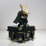 【O-019-K】Ancient yomogi thread laced small plate two-piece cuirass armor (helmet only)：古代蓬糸威小札二枚胴（兜のみ）