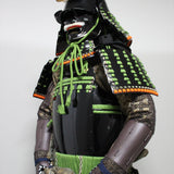 【O-030】Light Green Thread Laced Vertical Seam Two-Piece Cuirass Armor：萌黄糸威縦矧二枚胴具足