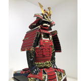 【O-014】Red Thread Laced Fur-Trimmed Two-Piece Cuirass Armor (Matte Finish)：赤糸威毛引二枚胴具足（艶消塗）
