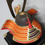 【O-004-K】Gold small plate laced otamada two-piece cuirass armor (helmet only)：金小札沢潟威二枚胴（兜のみ）