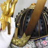 【O-025-K】Varied thread laced chest-guard Buddha two-piece cuirass armor (helmet only)：色々威胸取仏二枚胴（兜のみ）