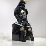 【O-074】Deep navy blue thread laced cloud and dragon two-piece cuirass armor：濃紺糸威雲龍二枚胴具足