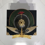 【O-019-K】Ancient yomogi thread laced small plate two-piece cuirass armor (helmet only)：古代蓬糸威小札二枚胴（兜のみ）