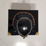 【O-050-K】Navy Blue Thread Laced Black Matte Finish Riveted Two-piece Dou Armor (Atamagata) (Helmet Only)：紺糸威黒艶消鋲綴二枚胴具足（頭形）（兜のみ）