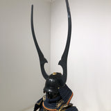 【O-029】Dark Navy Blue Thread Laced Gold Kara Two-Piece Cuirass Armor：濃紺糸威金唐二枚胴具足