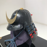 【O-055-K】Navy and Red Thread Laced Munetori Black Barrel-shaped Two-piece Dou Armor (Juunikoma) (Helmet Only)：紺赤糸威胸取黒桶側二枚胴具足（十二間）（兜のみ）
