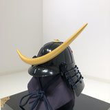 【O-074-K】Deep navy blue thread laced cloud dragon two-piece cuirass armor (helmet only)：濃紺糸威雲龍二枚胴具足（兜のみ）