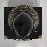 【O-031-K】Kashidori thread laced two-piece cuirass armor (helmet only)：樫鳥糸威二枚胴具足（兜のみ）