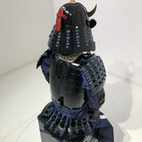 【O-063】Dark Blue Thread Laced Black Barrel Shoulder Guards Two-Piece Cuirass Armor：紺糸威黒桶側二枚胴具足