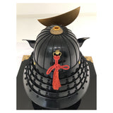 【O-036-K】Black thread laced vertical joined two-piece cuirass armor (helmet only)：黒糸威縦矧二枚胴具足（兜のみ）