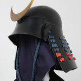 【O-054-K】Navy and Red Thread Laced Black Barrel-shaped Two-piece Dou Armor (Helmet Only)：紺赤糸威黒桶側二枚胴具足（兜のみ）