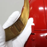 【O-060-K】Scarlet thread laced red barrel shoulder guards two-piece cuirass armor (helmet only)：緋糸威赤桶側二枚胴具足（兜のみ）