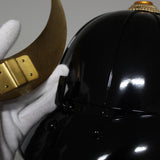 【O-057】Black and White Thread Laced Black Okegawa Two-Piece Cuirass Armor：黒白糸威黒桶側二枚胴具足