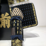 【O-044】Navy Blue Thread Laced Mugwort-Colored Diamond Stitch Two-Piece Cuirass Armor：紺糸威蓬菱綴二枚胴具足