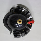 【O-057-K】Black and white thread laced black barrel shoulder guards two-piece cuirass armor (helmet only)：黒白糸威黒桶側二枚胴具足（兜のみ）