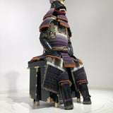 【O-011】Large Plate Purple Gradation Laced Haramaki Armor (Ninotani Helmet)：本大札紫裾濃威腹巻鎧（二之谷兜）