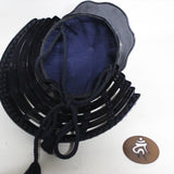 【O-042-K】Black thread laced waist-guard two-piece cuirass armor (helmet only)：黒糸威腰取二枚胴具足(兜のみ)