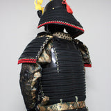 【O-016】Black Thread Laced Contemporary Small Plate Two-Piece Cuirass Armor：黒糸威当世小札二枚胴具足