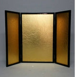 [B-146] Gold folding screen for kabuto (helmet) display.：金屏風 　兜飾り用