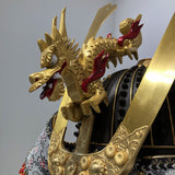 【O-006-K】Gold small plate laced scarlet two-piece cuirass armor (helmet only)：金小札緋威二枚胴（兜のみ）