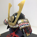 【O-048-K】Red Thread Laced Iyo-sugake Two-piece Dou Armor (Helmet Only)：赤糸威伊予素懸二枚胴具足（兜のみ）