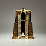 [B-058] Marutake Gold Brocade Jinbaori – Long-Length Style with Shoulder Panels