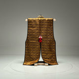 [B-058] Marutake Gold Brocade Jinbaori – Long-Length Style with Shoulder Panels