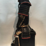 【O-068】Black thread laced vertical seam Iyo-style two-piece cuirass armor：▲黒糸威縦矧伊予二枚胴具足
